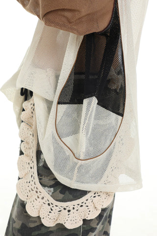 [Moromoro] V-neck Jersey Cutout T-shirt