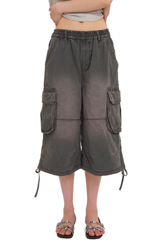 [MOROMORO] Washed Twill Cargo Pants