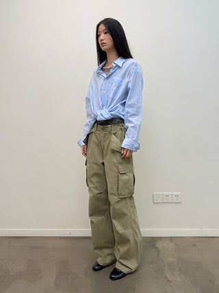 [NeverSeez] Lightweight Striped Shirt