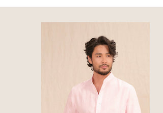 [CULTUM] Linen Stand Collar Shirt