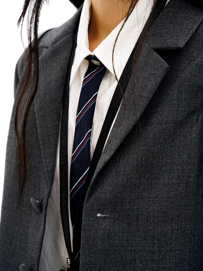 [Moromoro2] Bow Tie Pocket Short Suit  Jacket