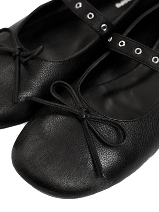 [moromoro2] Leather Ballet Flats