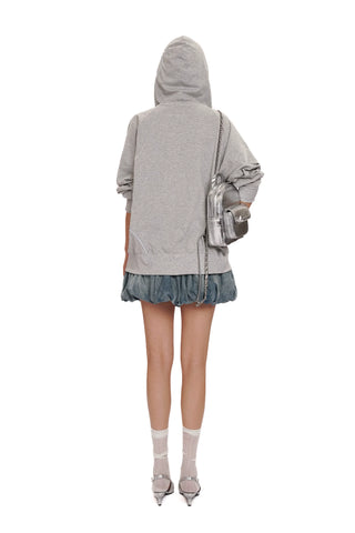 [moromoro2] Bowknot Embroidered Hoodie