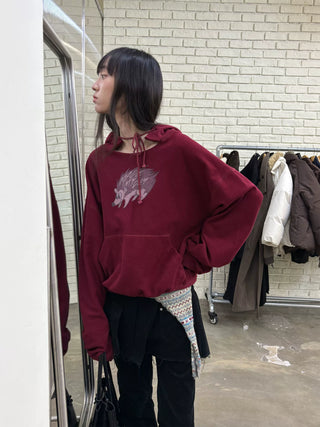 [NeverSeez] Printed Graphic Hoodie