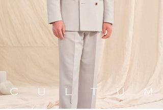 [CULTUM] Double-breasted Peak Lapel Suit Set