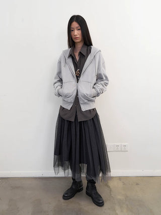 [NeverSeez] Pleated Mesh Skirt