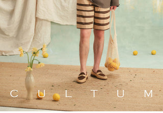 [CULTUM] Striped Knit Shorts