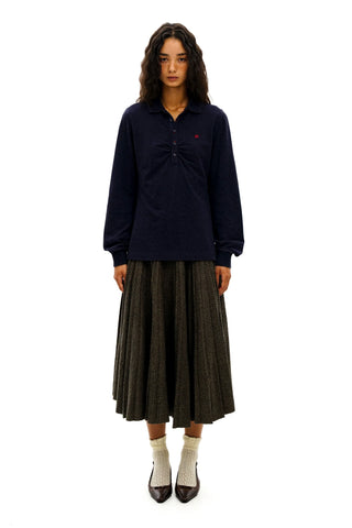 [Moromoro2] Embroidered Polo Top