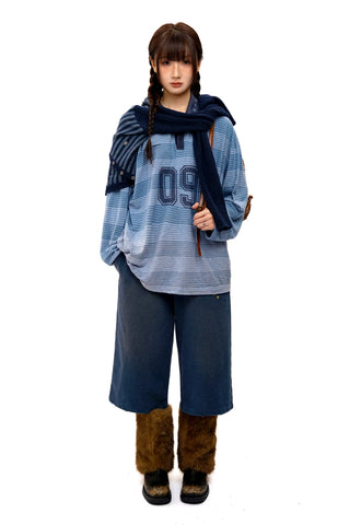 [Moromoro2] Distressed Star Applique  Sweatpants
