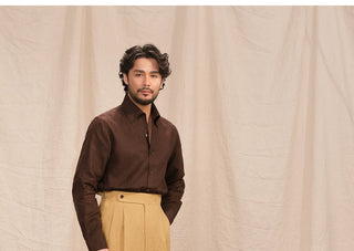 [CULTUM] Linen Double Pleated Trousers