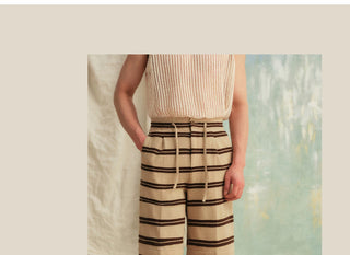 [CULTUM] Striped Knit Shorts