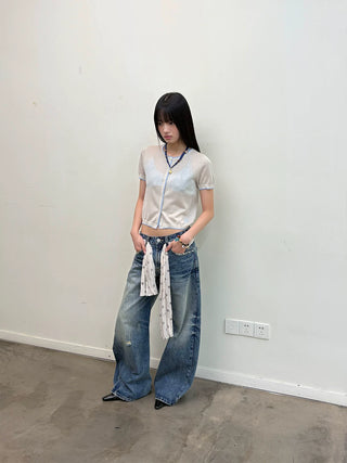 [NeverSeez] Colorblock Knit Cardigan