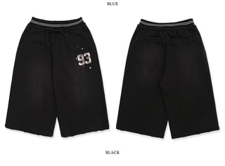 [Moromoro2] Distressed Star Applique  Sweatpants