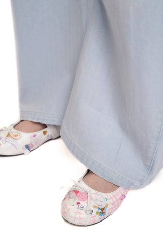 [moromoro2] Distressed Saber-Cut Cotton  Pants