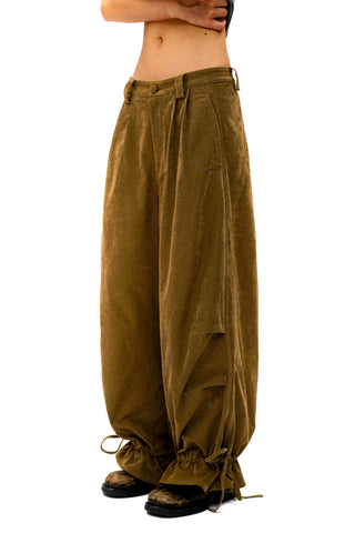 [Moromoro2] Velvet Pleated Wide-leg Pants