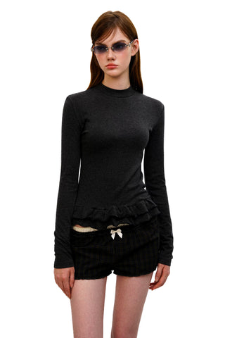 [Moromoro2] Long Sleeve Lace T-shirt