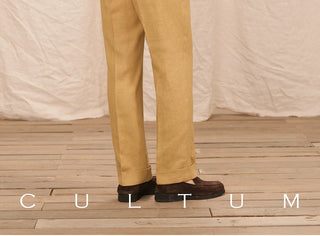 [CULTUM] Linen Double Pleated Trousers