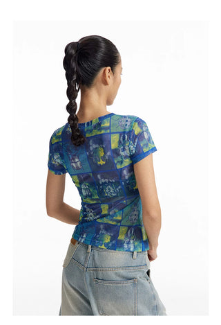 [CONP] Graphics Slim Fit Mesh T-shirt