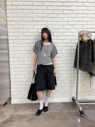 [NeverSeez] A-line Utility Skirt