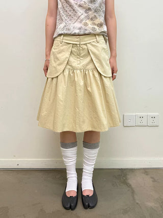 [NeverSeez] A-line Utility Skirt