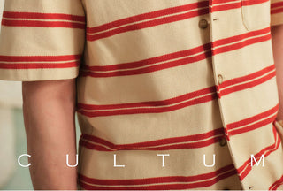 [CULTUM] Striped Cuban Collar Shirt