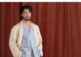 [CULTUM] Piped Plaid Cotton Pajama