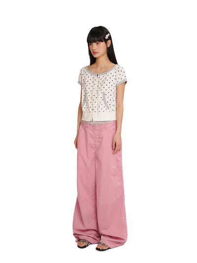 [moromoro2] Ribbed Zip-Up Short Sleeve