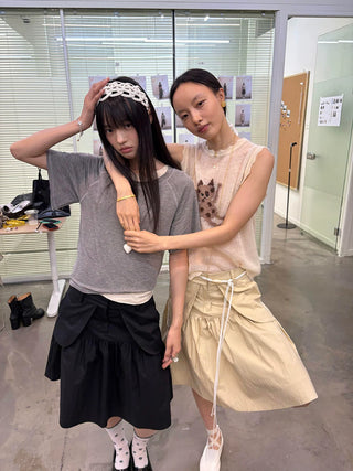 [NeverSeez] A-line Utility Skirt