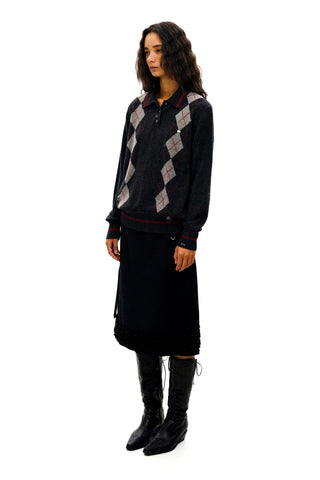 [Moromoro2] Argyle Polo Sweater