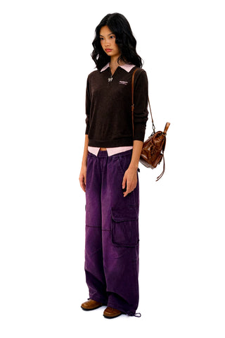 [Moromoro2] Faux Two-piece Polo Sweater