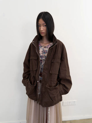 [NeverSeez] Rose Print Mesh Long Sleeve Top