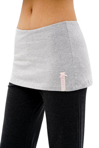 [Moromoro2] Faux Two-piece Flared Skirt  Pants