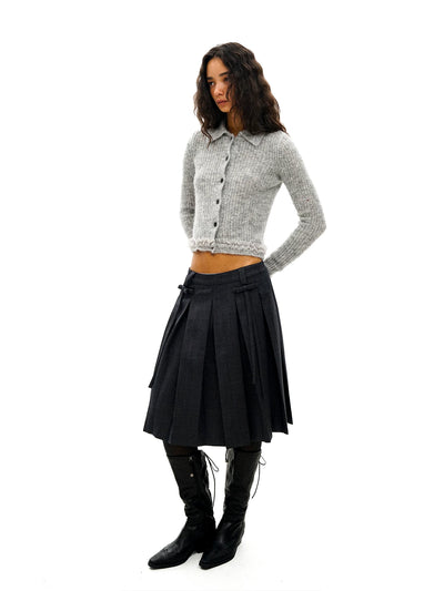 [Moromoro2] Wool Blend Collar Cardigan