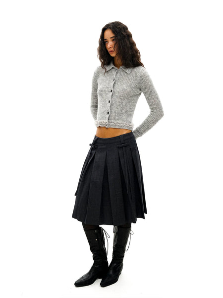 [Moromoro2] Wool Blend Collar Cardigan
