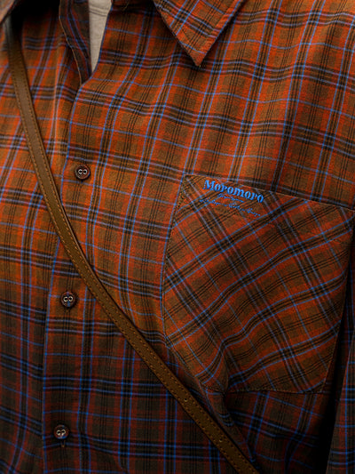 [Moromoro2] Plaid Gradient Cotton Shirt