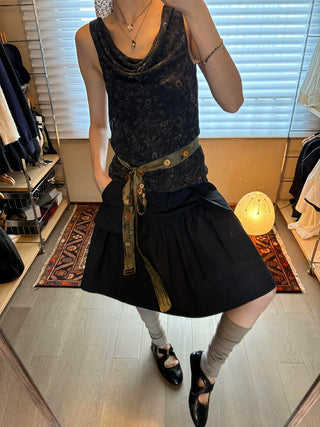 [NeverSeez] A-line Utility Skirt