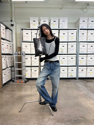 [NeverSeez] Jacquard Mesh Camisole