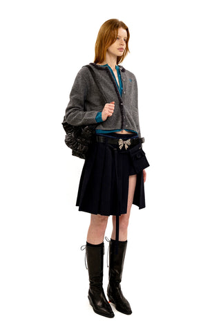 [moromoro2] Faux Two-piece Knitted Cardigan