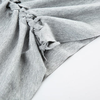 Hollow out backless solid cami cut out top