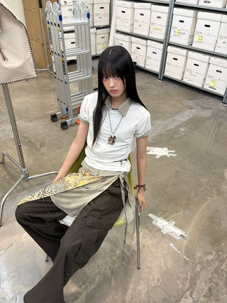 [NeverSeez] Lyocell-Wool Solid T-Shirt