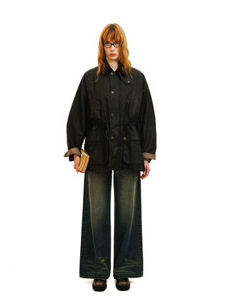 [Moromoro2] Corduroy Collar Ranch Jacket