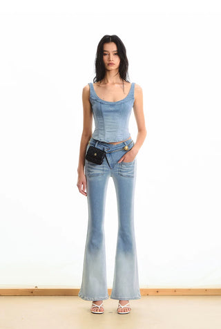 [NOTAWEAR] Denim Fishtail Sleeveless top