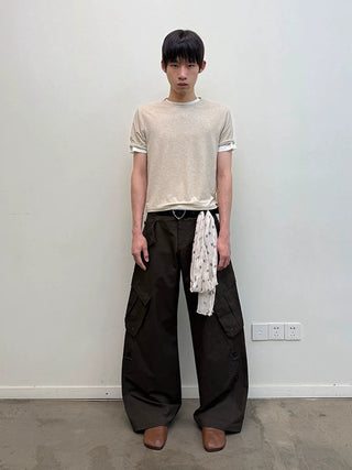 [NeverSeez] Lyocell-Wool Solid T-Shirt