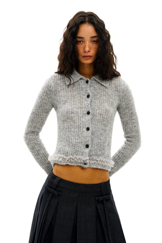 [Moromoro2] Wool Blend Collar Cardigan