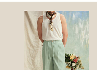 [CULTUM] Wave Texture Drawstring Shorts