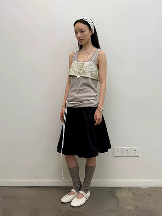 [NeverSeez] A-line Utility Skirt