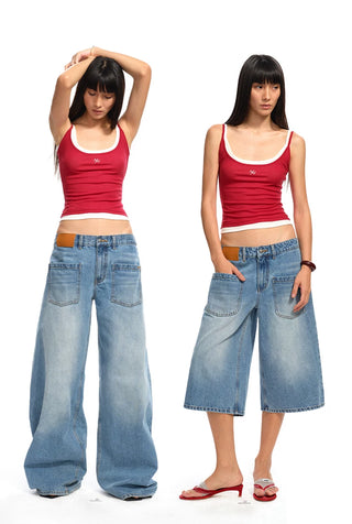 [NOTAWEAR] Faux Two-piece Cami Top