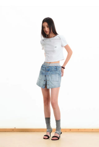 [NOTAWEAR] Button Denim Skort
