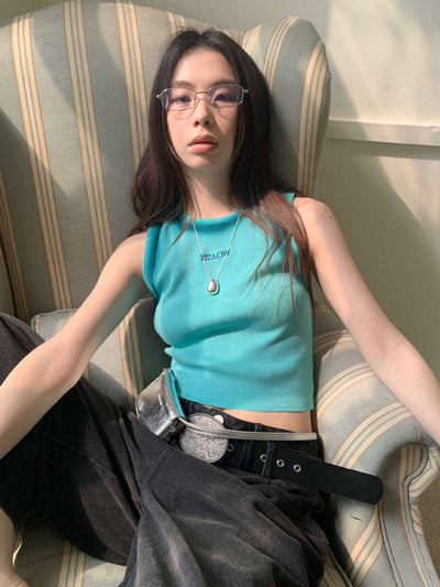 color contrast gradient vest top