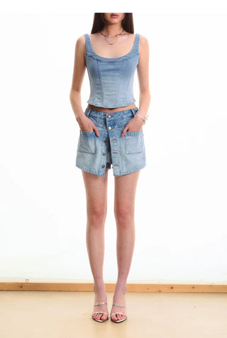 [NOTAWEAR] Button Denim Skort